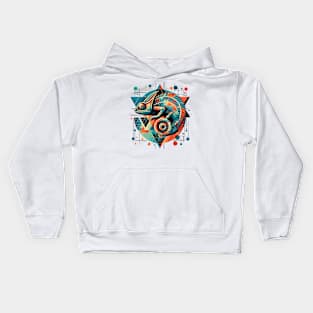 Abstract Animal Chameleon 2 Kids Hoodie